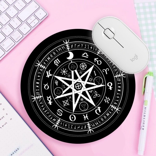 Mouse Pad Wicca Símbolos Magic Mystic