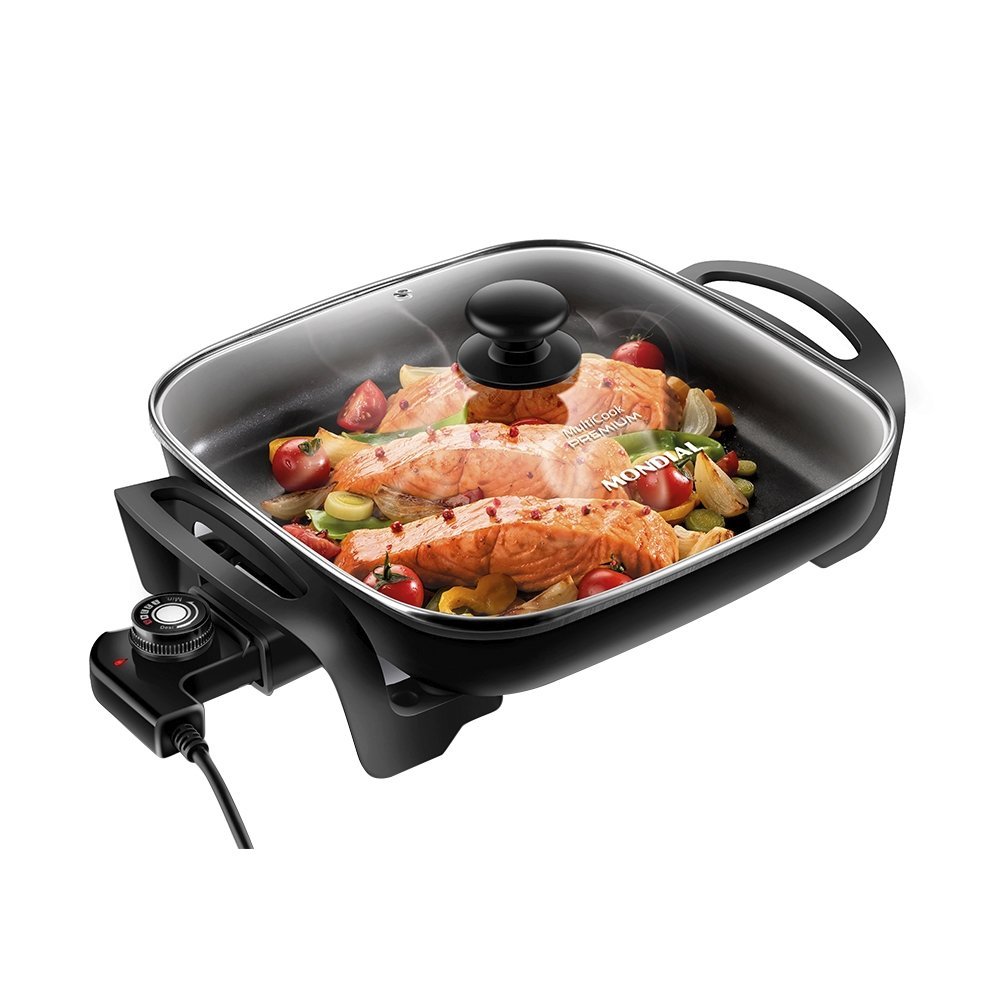 Panela Elétrica Grill Mondial PE-49 - Preto, 1200W em Oferta na Shopee