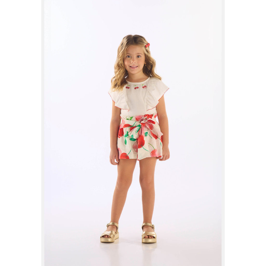 Conjunto Blusa Short Cereja Up Baby