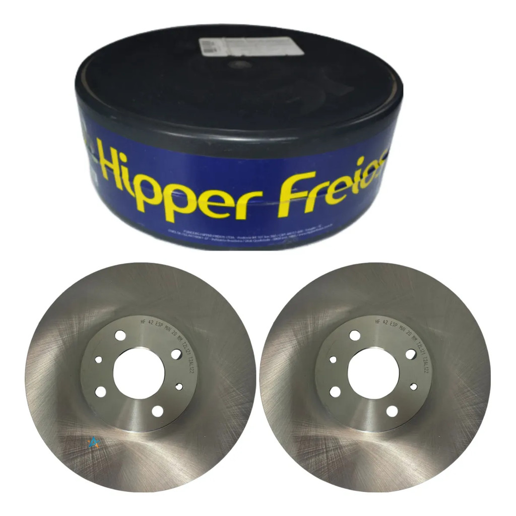 Par Disco Freio Dianteira HIPPER FREIOS Ventilado 155 500 Argo Bravo Cronos Doblò Idea Linea Marea Palio Pulse Punto