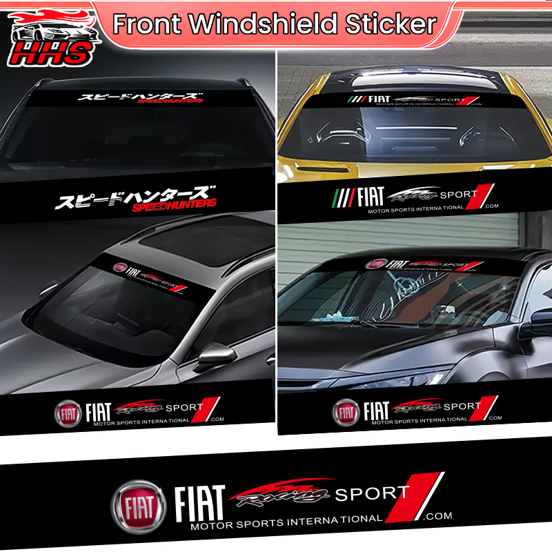 Adesivo Para Pára-Brisa Dianteiro De Carro Fiat Guarda-Sol Preto Decorativo Puxar Adesivos De Flores Argo 500 Strada Mob