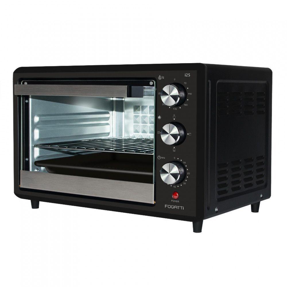 Forno Elétrico De Bancada 25 Litros Fogatti Black I25 Preto 220V em Oferta na Shopee