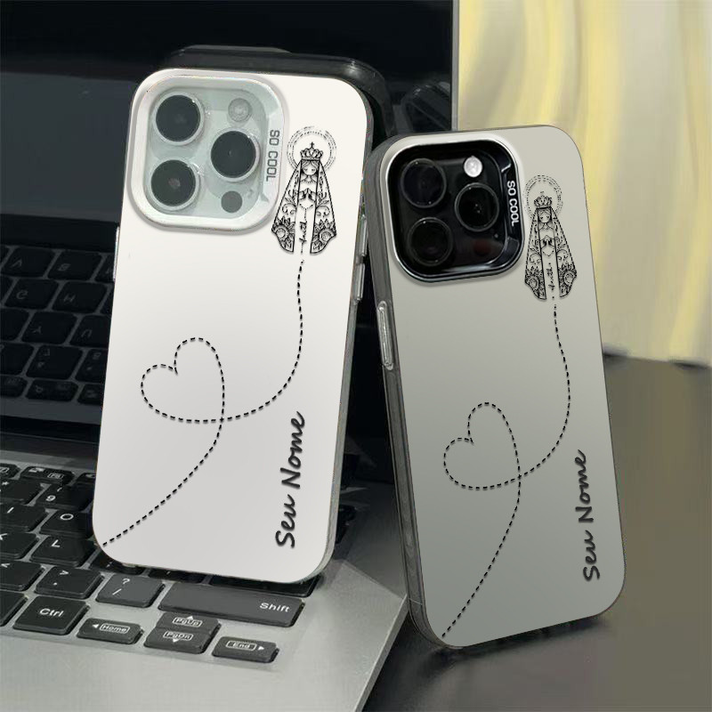Capinha Capa personalizado Nossa Senhora ​Para iPhone 11 13 xs max 12 14 15 16 pro max 16 7 8 Plus capinha anti impacto em Oferta na Shopee
