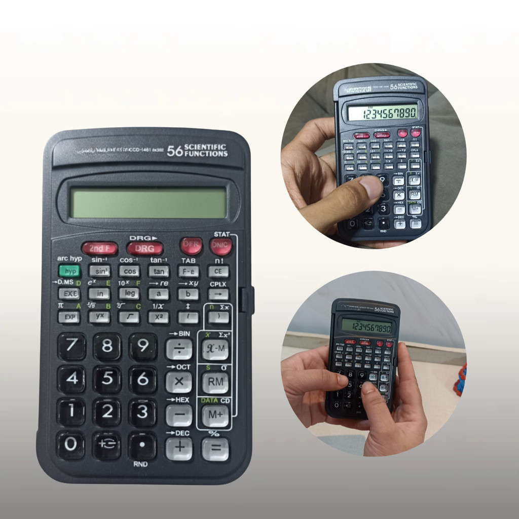 Kit Calculadora Cientifica Faculdade 56Funcao (6pç ou 1pç) Vestibulares Universidades Matemática Física Química