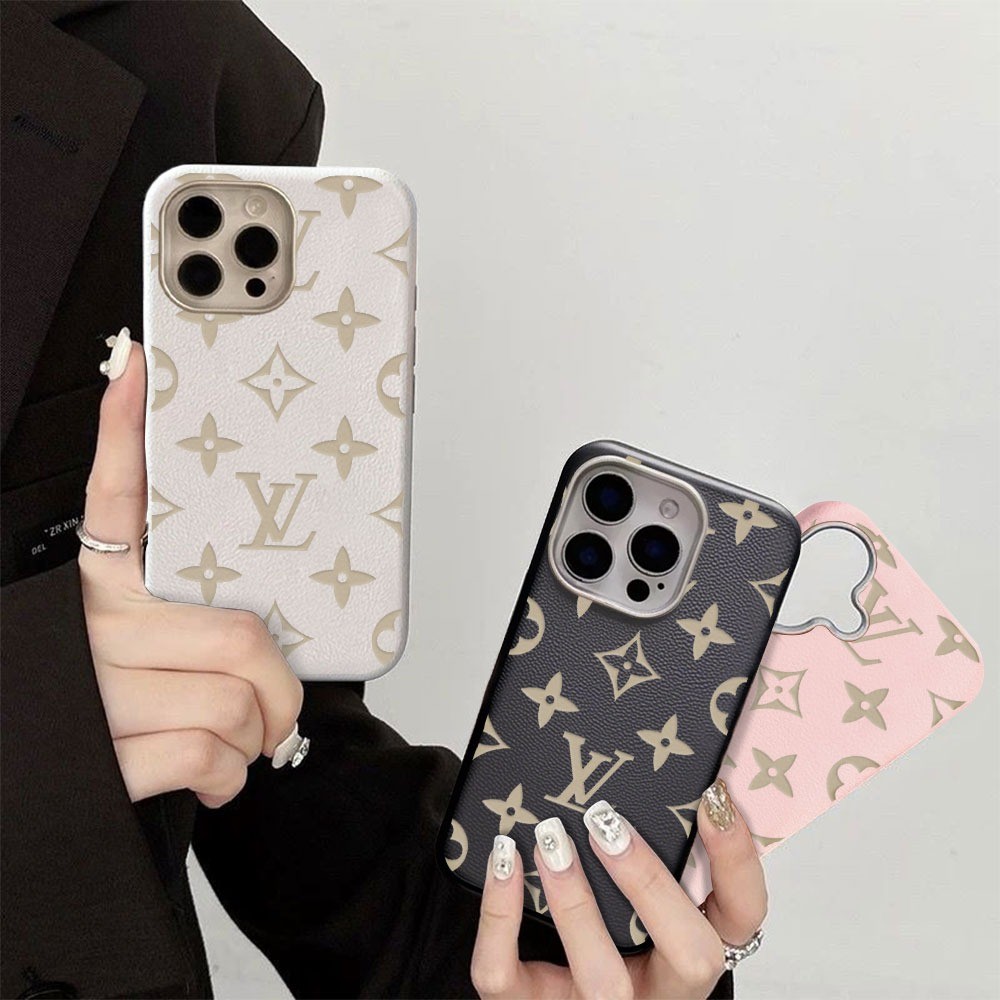 Capa Para iPhone 17 Pro Max 17Air 16 15 13 11 14 12 11 Xs XR Logotipo Da Marca De Moda Popular Pele Sentir Textura De Co