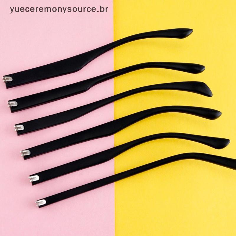 # yuece 1 Par De Óculos Templo Braço Dente Duplo Dentes Planos TR90 Substituição Antiderrapante Perna Acessórios De Repa