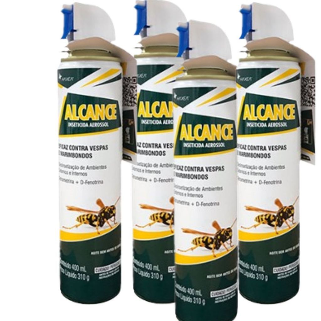 KIT 4 ALCANCE ANTI VESPAS E MARIMBONDOS 400ml em Oferta na Shopee