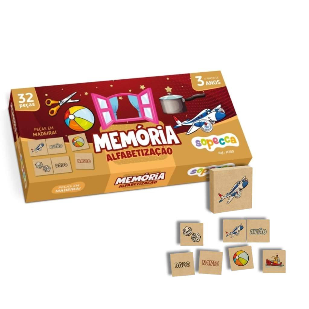 Jogo da Memória Infantil Alfabetização Sopecca - M300