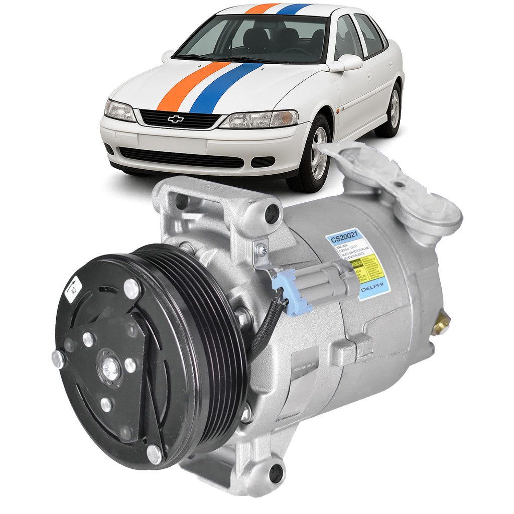 Compressor Ar Condicionado 109MM 12V 6PK GM Vectra 1997 a 2005 CS20021 / 93381629 / 93324363