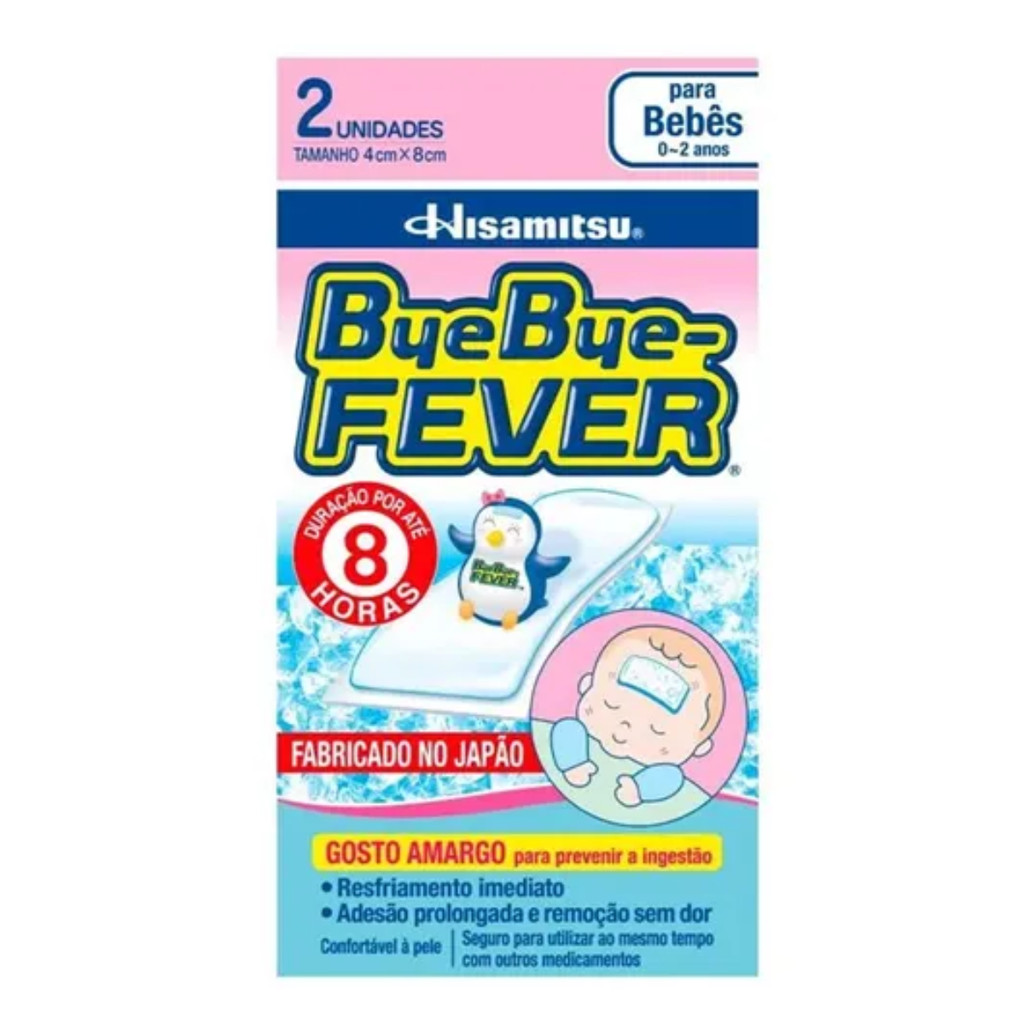 Adesivo Bye Bye Fever Rosa - Bebês De 0 A 2 Anos