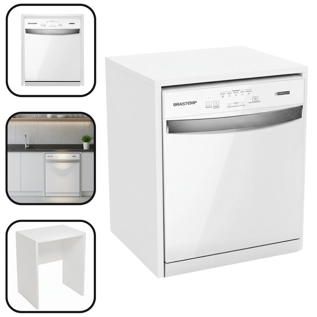 Nicho Capa Para Lava Louças 8 Serviços 68x62x60cm Branca em Oferta na Shopee