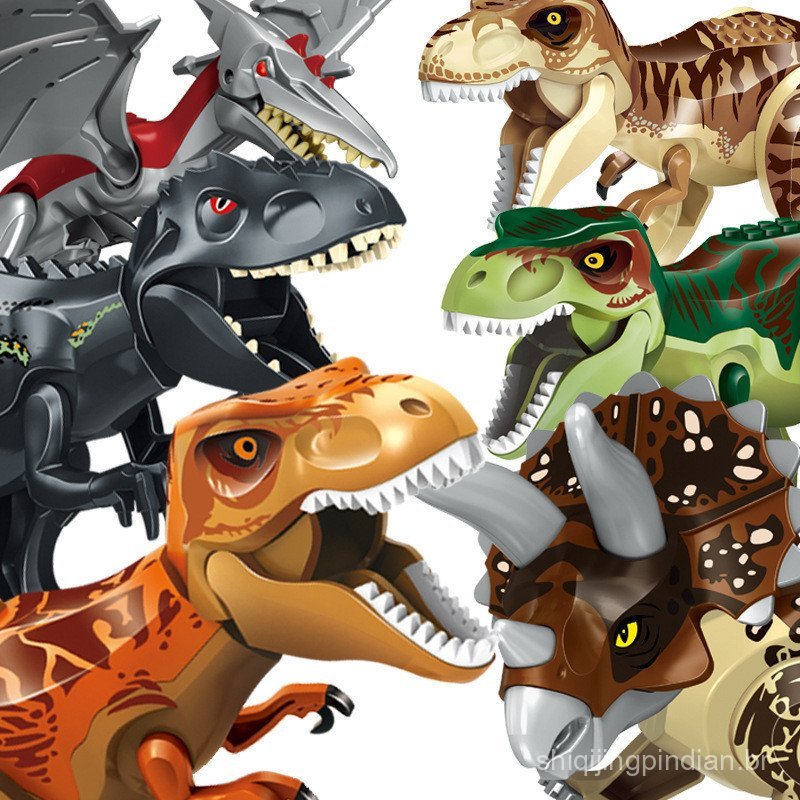 Blocos de Construção Grandes de Dinossauro do Jurassic World Brinquedo Infantil Presente Compatível com as Principais Ma em Oferta na Shopee