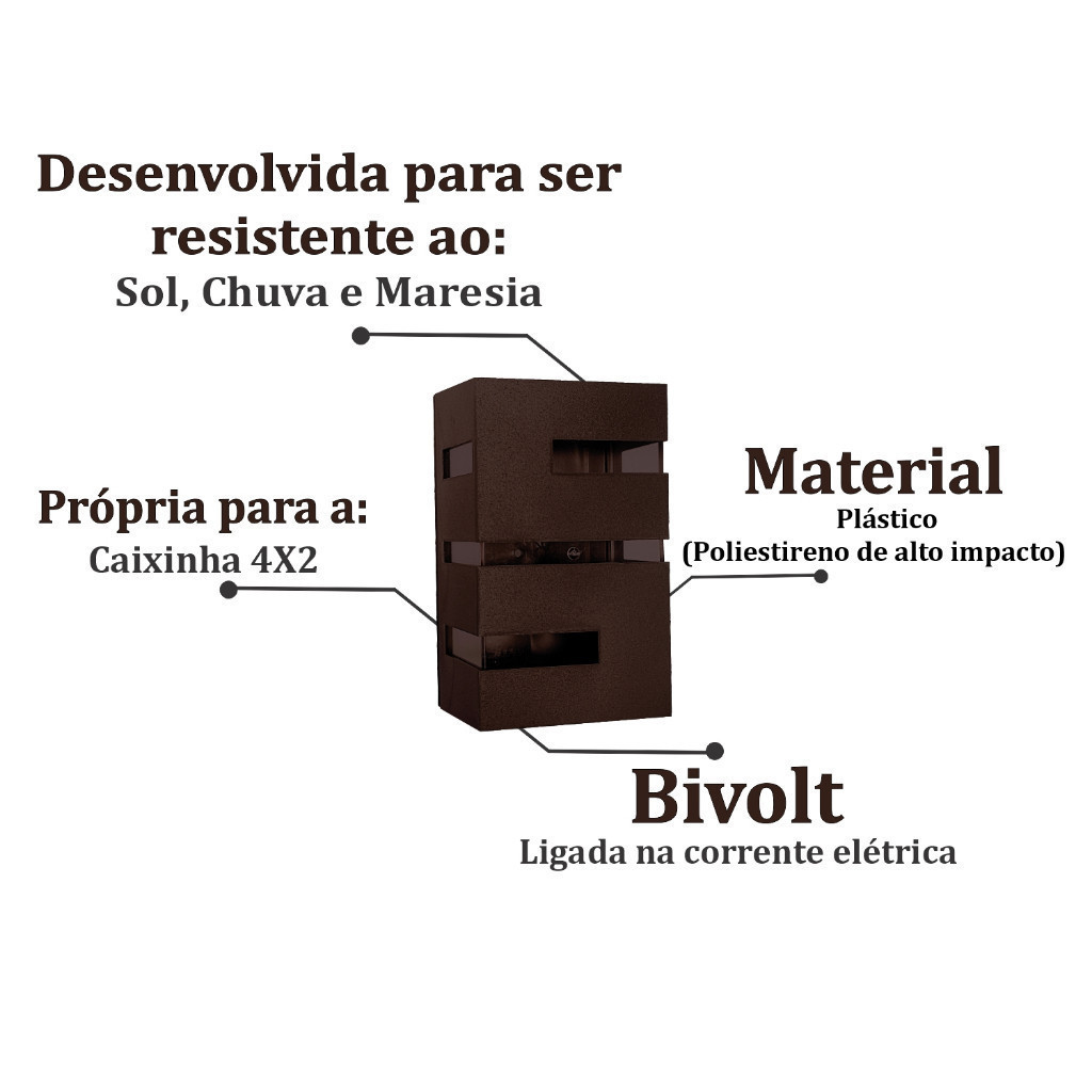 Kit Arandela Frisos e Facho para Uso Externo e Interno com LED Branco — foto 6