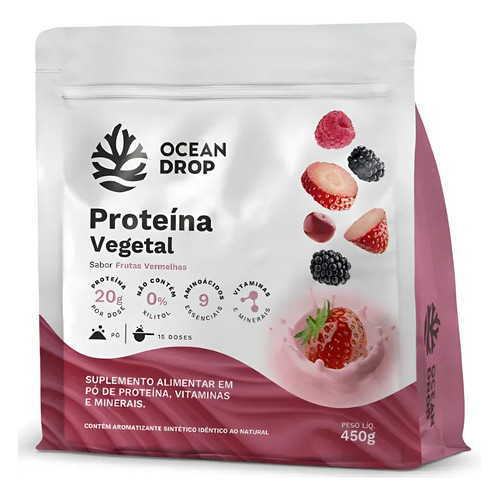 Proteina Vegetal Ocean Drop 450g Frutas Vermelhas - Frutas Vermelhas