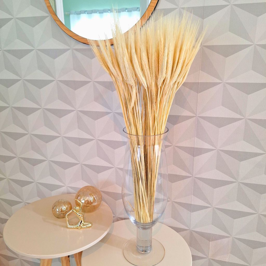 Trigo Seco Para Decoração 40/100/160/200 hastes - Vaso Decorativo, Lembrancinha Flores Desidratadas em Oferta na Shopee