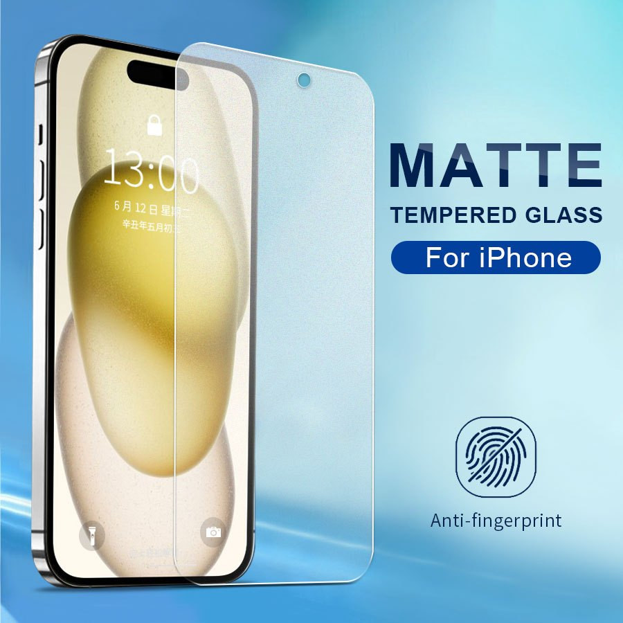 fosca Pelicula de vidro para iPhone 17 16 15 14 13 12 11 Pro Max Air Plus 16e mini 6 6s 7 8 Plus X XS MAX XR Película em Oferta na Shopee