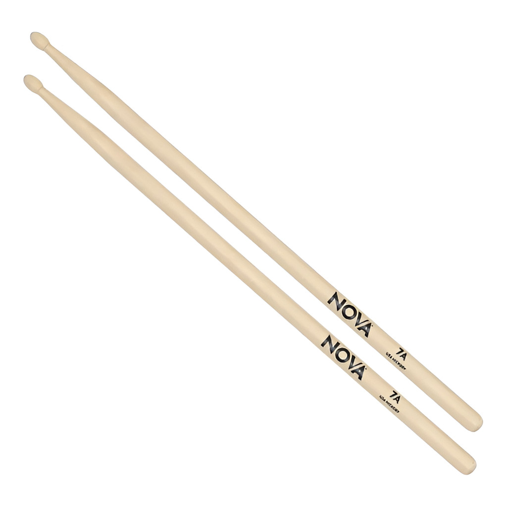 Par De Baqueta 7a Nova By Vic Firth Ponta De Madeira Hickory Cor Natural