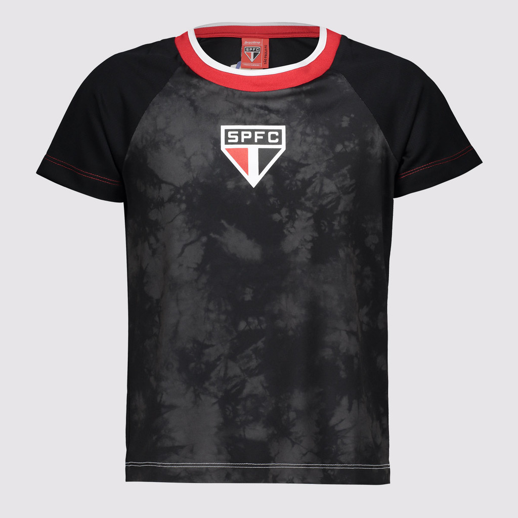 Camisa São Paulo Tranca Infantil Preta em Oferta na Shopee