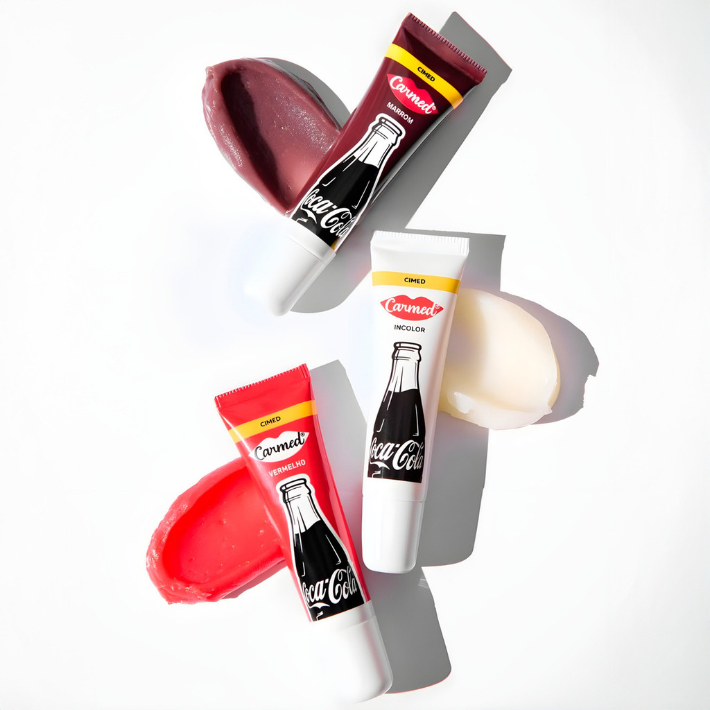 Kit 3 Carmed Coca-Cola 10g – Hidratante Labial Original | Lip Balm | Hidratação Intensa + Cheirinho Coca-Cola