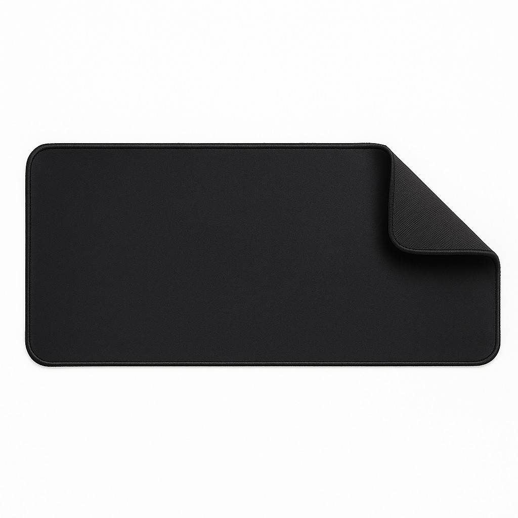 Mouse Pad Gamer 70x35cm Escritório Alta Qualidade Preto Liso Borracha Importada