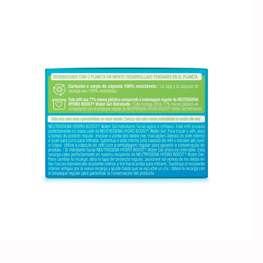 Detalhes do Neutrogena Hydro Boost Water Gel Hidratante Refil 50g