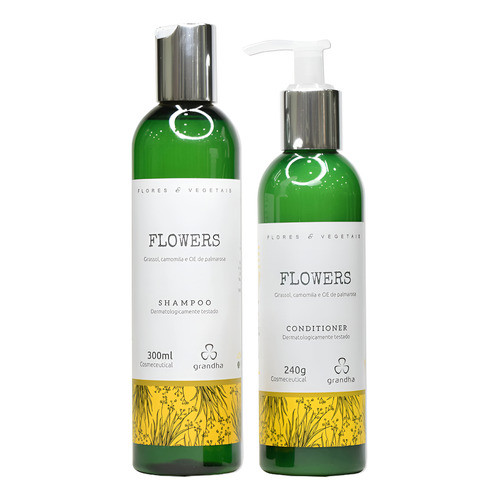 Imagem Grandha Flowers Shampoo 300ml E Condicionador 240g Delicados