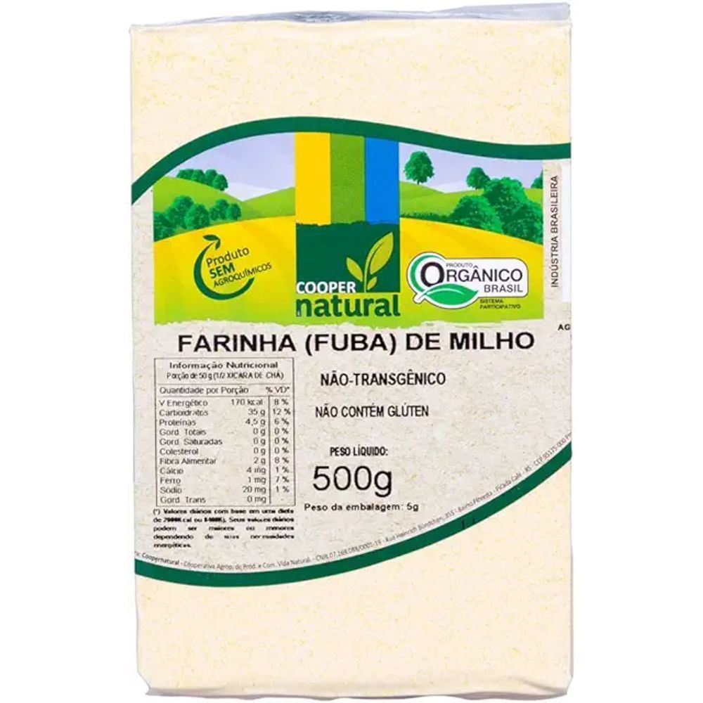 FARINHA DE MILHO AMARELA ORGANICO CooperNatural 500G