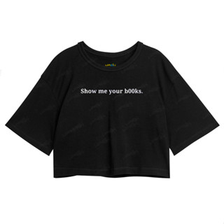 Cropped Oversized Algodão Dua Lipa Show Me Your Books em Oferta na Shopee