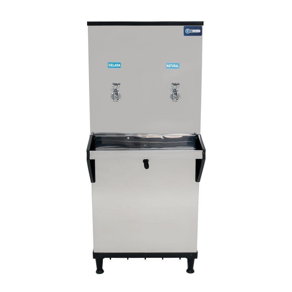Bebedouro Industrial Coluna Knox 50L 1 Torneira Gelada 1 Torneira Natural Inox 220V (KX05-D NG 2T)