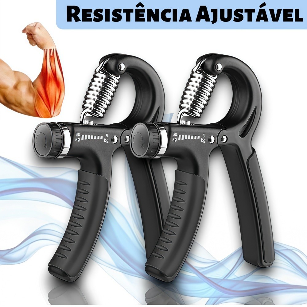 Hand Grip Flexor De Punho Exercício Para Mãos Ajustável Mola Treinar Antebraço 60kg em Oferta na Shopee