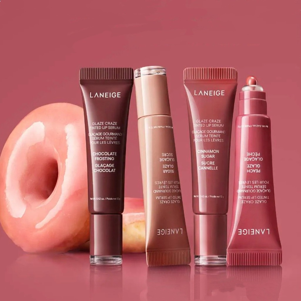 Laneige Lip Glowy Leve Bálsamo De Hidratação Manteiga De Karité Esmalte Craze Colorido Polipeptídeo Gloss Soro Fruta Don