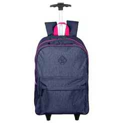 Mochila Carrinho Externo Sestini Rolling Grande Crinkle - Azul Neon