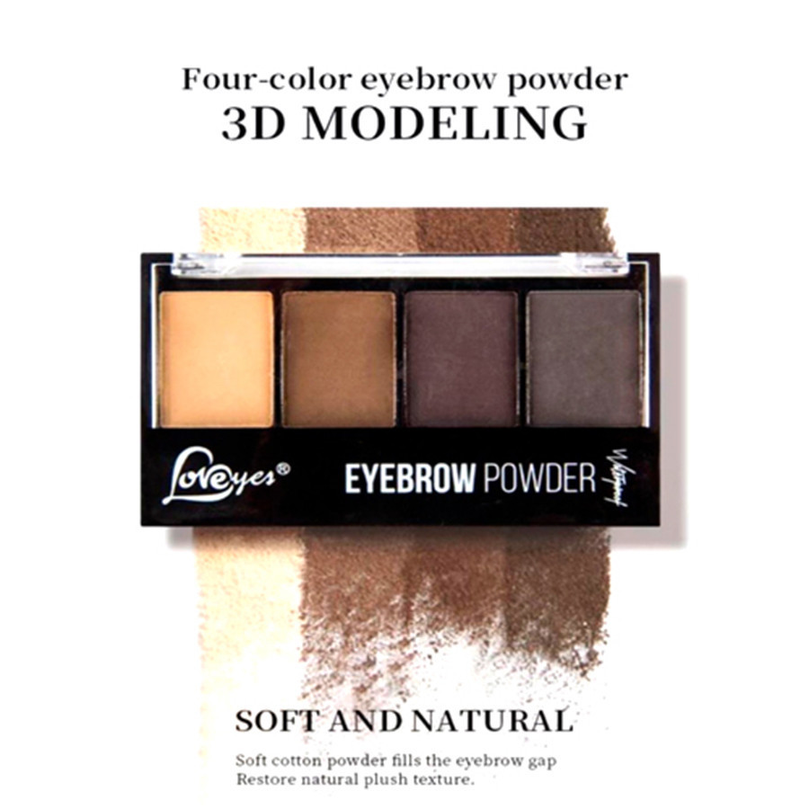 Paleta de sombra sobrancelha Love Yes 4 Cores