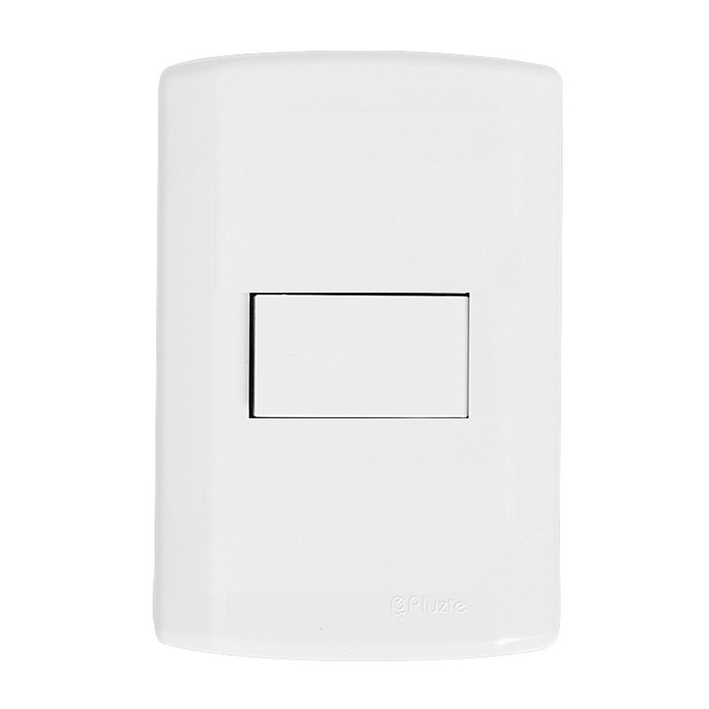 Interruptor Horizontal de Embutir Branco Lig Paralela Pluzie