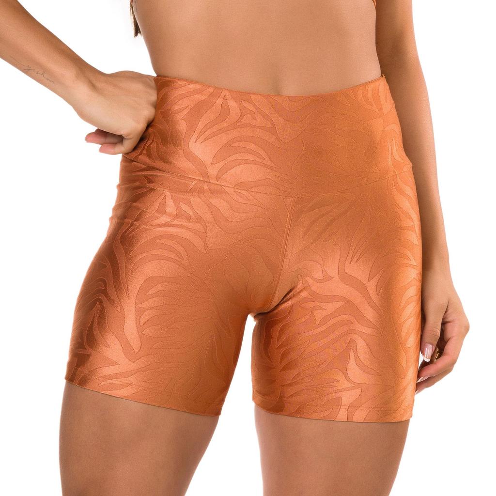 Short Classic Marrom Conhaque Texturizado