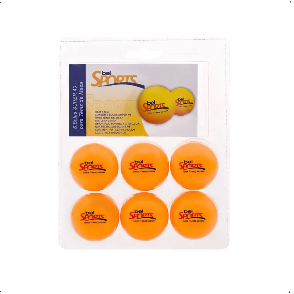 Kit com 6 bolinhas de tenis de mesa Ping Pong BEL 484000 em Oferta na Shopee