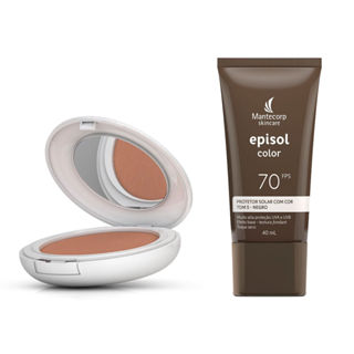 Kit 1 Protetor Solar Episol Color Pele Negra T5 FPS 70 Loção com Efeito de Base 40g em Oferta na Shopee