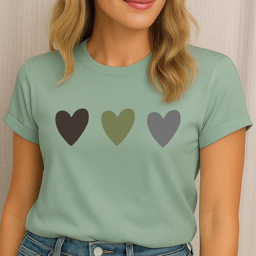 T-shirt Camiseta Feminina 100% Algodão Estampada Coração Blusa Tendência Moda Feminina em Oferta na Shopee