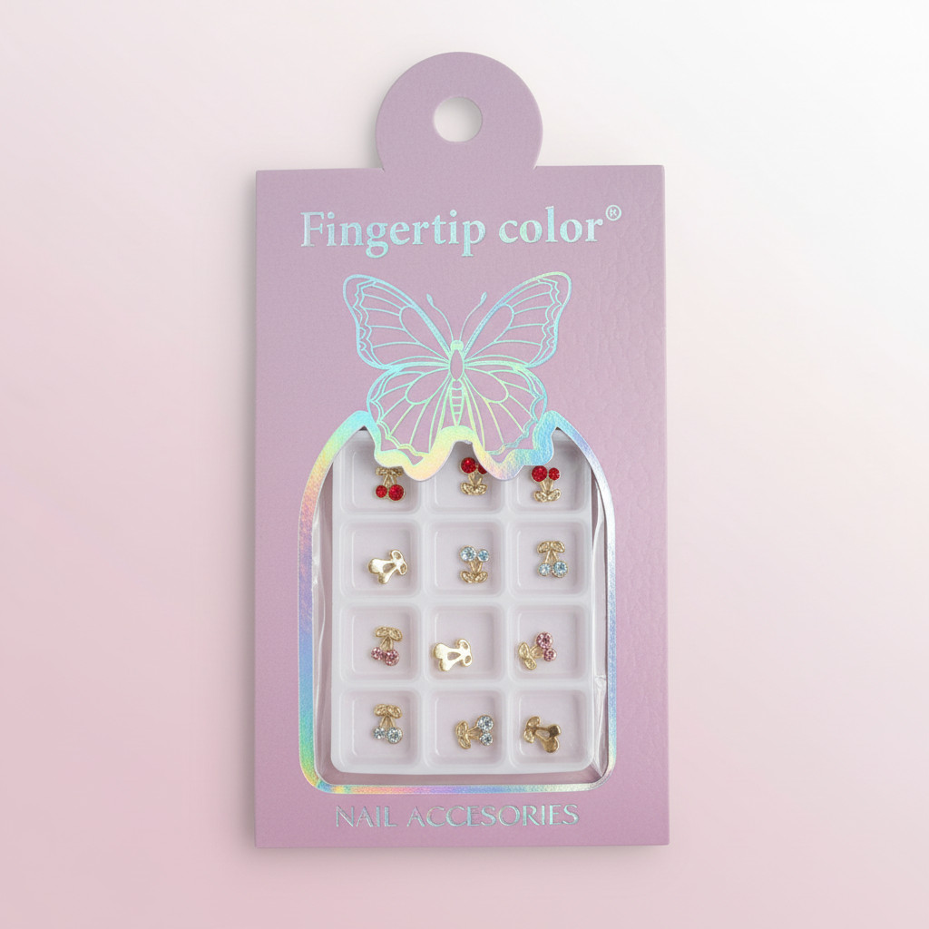 KIT JOIAS 3D PARA UNHAS MODELO CEREJINHA – REAL LOVE