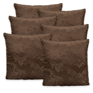 Kit 6 Capas de Almofada c/ Zíper em Jacquard Adamascado Luxo 45cm x 45cm em Oferta na Shopee