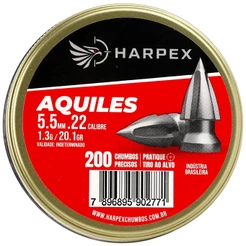 Chumbinho Harpex Aquiles Alta Perfuração 5.5mm (.22) - 200un