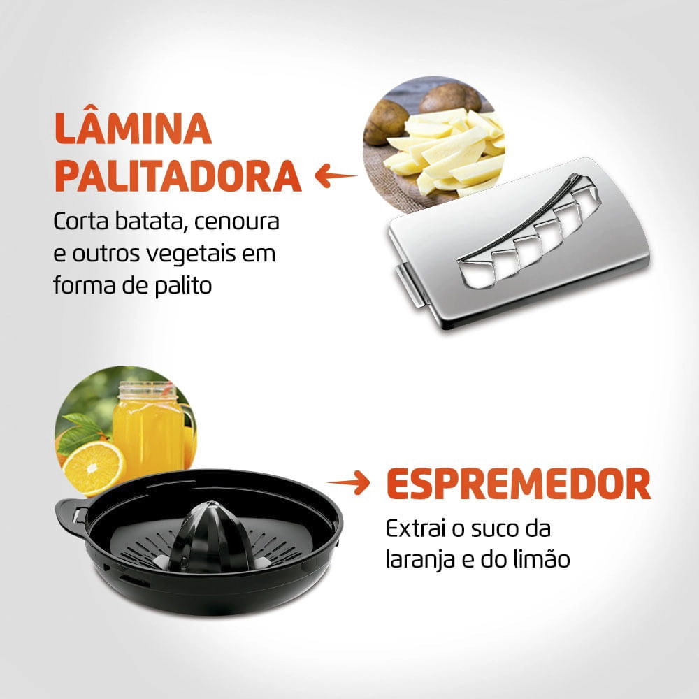 Multiprocessador de Alimentos Mondial MPN-01-BE 7 em 1 - 220V