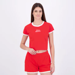 Cropped Fila Slim Letter Feminino Vermelho