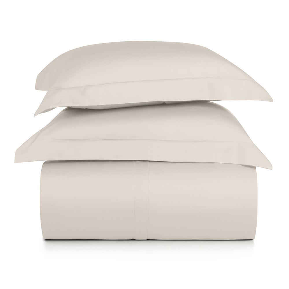 Jogo de Duvet Queen 3 Peças Altenburg Algodão Lux 200 Fios Bege Delavé