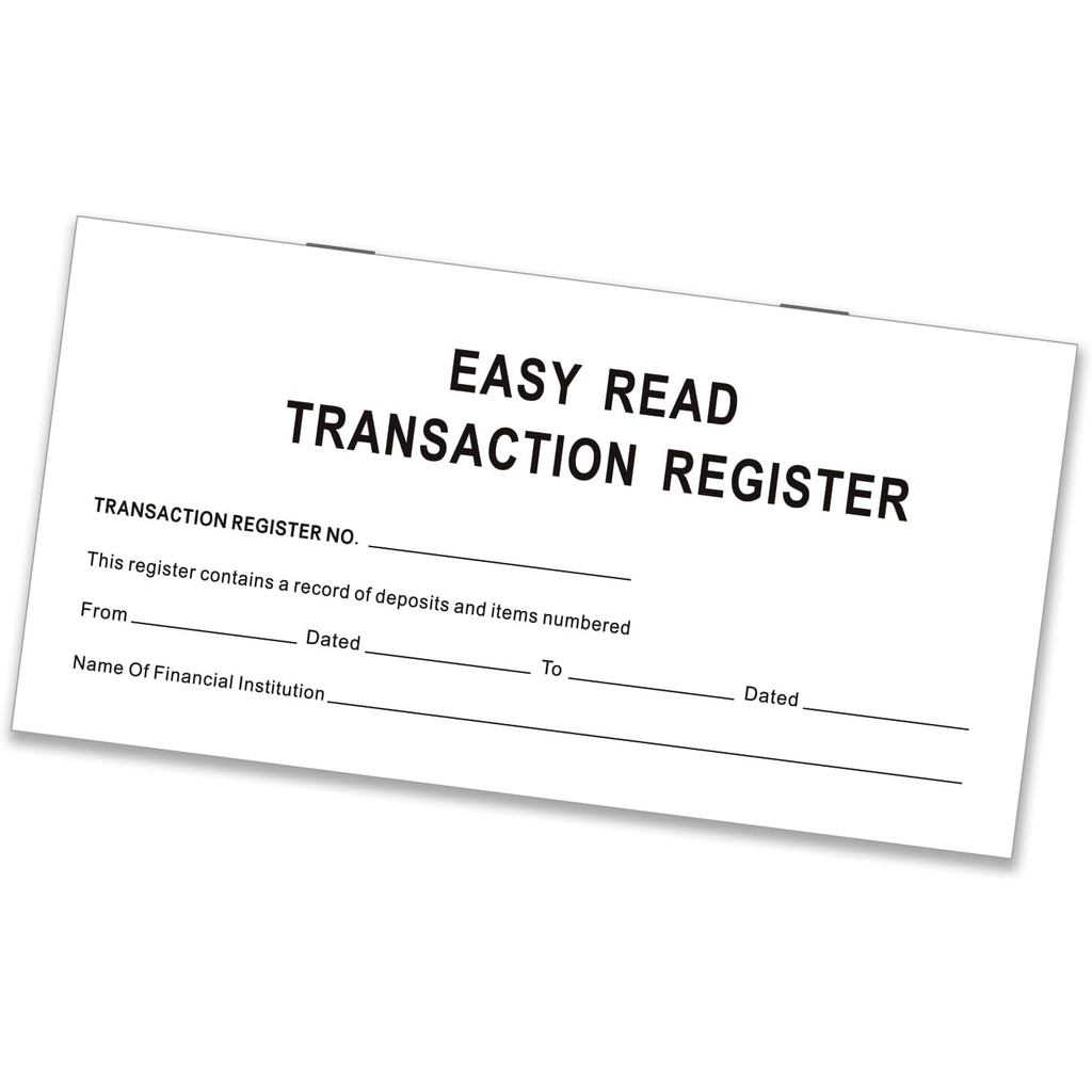 Registros de Cheques de 6"×3" para Caderneta de Cheques Pessoal - Registros de Transações em Branco para Banco Pessoal o