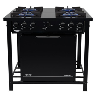 Fogão a Gás Industrial de Piso Dako Couraçado 4 Bocas com Forno em Oferta na Shopee