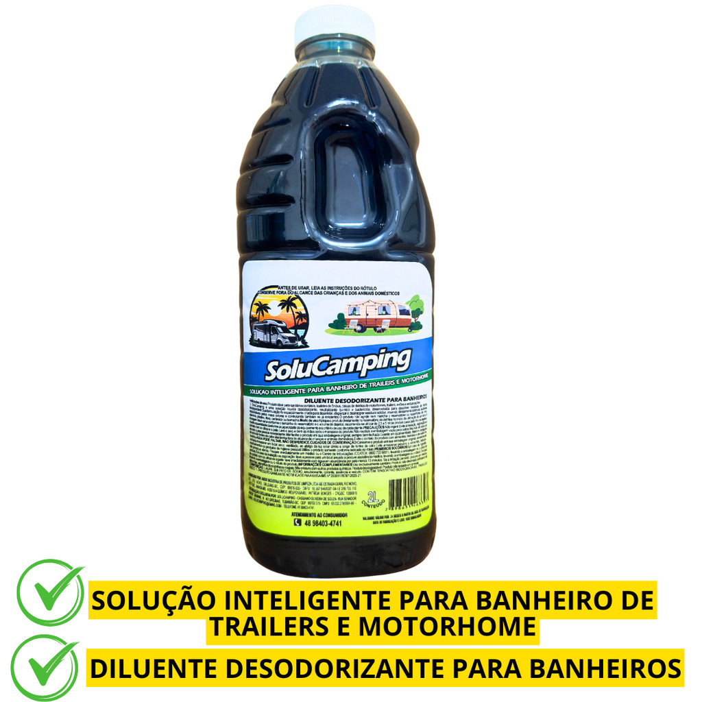 Diluente Desintegrador Desodorizante para banheiros de trailers,motorhome,acampamentos -2L