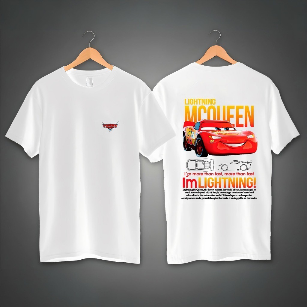 Camiseta INDIVIDUAL Relâmpago Mcqueen OU Sally ´p/ CASAL Camisa  Algodao Estampa Grande Camisa Street