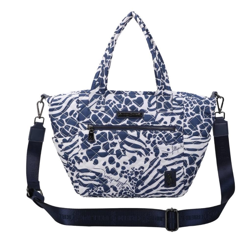 Bolsa Satchel Grande Fellipe Krein Ss23 Matelassê Casual Fk637 - Azul em Oferta na Shopee