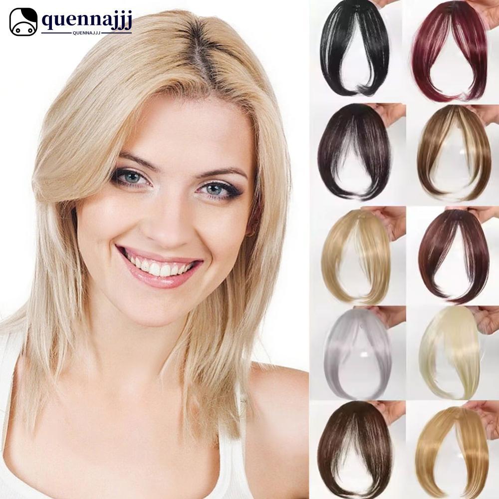 QUENNA Oito Personagens Franja Grampo De Cabelo Feminino Substituição Superior Fofo Sem Costura Menina Peruca Falso Peda